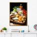 Red Barrel Studio® Food Gourmet Cheese Board II - Food & Beverage Canvas Wall Art Metal in Green/Orange/Red | 32 H x 24 W x 1 D in | Wayfair