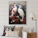 Red Barrel Studio® Japon Art Harmony Of Crane III - Animals Canvas Print Metal in Black/Red/White | 40 H x 30 W x 1.5 D in | Wayfair