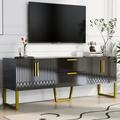 Mercer41 Ignram 66.9" Console Table Wood in Black | 25.2 H x 66.9 W x 15.7 D in | Wayfair 84E2DC29039246B89D895B9BCE39EF50