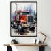 Winston Porter Semi Truck Heavy Duty II Framed On Canvas Print Metal in Red | 32 H x 24 W x 1 D in | Wayfair 00F65E1F65ED42C0BCB18E73807E8714