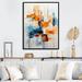 Ivy Bronx Coral Beige Mid Century Vintage Chair Vibes On Canvas Print Canvas, Cotton in Blue/Orange/White | 20 H x 12 W x 1 D in | Wayfair