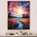 Red Barrel Studio® Ceandra Power Lines Power Harmony I - Print on Canvas Plastic in Black/Blue/Orange | 44 H x 34 W x 1.5 D in | Wayfair