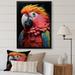 Bayou Breeze Yellow Red Parrot Colorful Parrot Pointillism On Canvas Print Metal in Red/Yellow | 32 H x 24 W x 1 D in | Wayfair