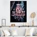 Rosdorf Park Cahra Chandelier Crystal Radiance Framed On Canvas Print Canvas in Black/Blue/Pink | 20 H x 12 W x 1 D in | Wayfair