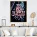 Rosdorf Park Cahra Chandelier Crystal Radiance Framed On Canvas Print Metal in Black/Blue/Pink | 40 H x 30 W x 1.5 D in | Wayfair