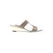 Nina Sandals: Slide Wedge Casual Gold Shoes - Women's Size 8 1/2 - Open Toe