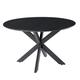 URBAN-Table à manger ronde 6 personnes D130 cm, Spider et Acacia noir