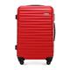 WITTCHEN Reisekoffer Rollkoffer Trolley Mittlerer Koffer Handgepäck Hartschale aus ABS mit 4 Spinner-Rollen Zahlenschloss Teleskopgriff Groove Line Größe M Rot