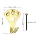 75 Lbs Picture Hangers Photo Wall Hanging Hooks Nails Hanging Kit - Gold