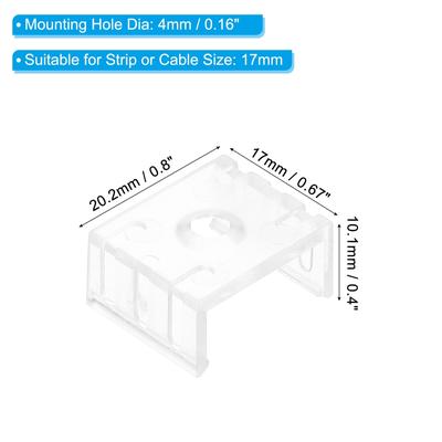 50pcs LED Strip Light Clips Mounting Bracket Fixing Clamp with Screws