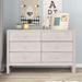 6 Drawers Rustic Wooden Dresser, Storage Cabinet for Bedroom, Sturdy Frame, Space-Saving Design, Retro Style, Versatile Use