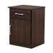 Bedroom Solid Wood Nightstand End Table Modern Dove Tail Drawers Storage Cabinet with Silver Toned Handles