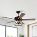 52" Bohemian Wooden Beaded Reversible Ceiling Fan with Remote