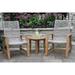 Samera 3-Piece Nautical Rope and Teak Lounger Set With Matching Accent Table