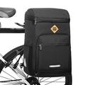 RZAHUAHU 3-In-1 Insulation Bag Reflective Rear Rack Pannier Water-repellent Bike Shoulder Backpack