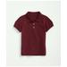 Brooks Brothers Girls Cotton Pique Polo Shirt | Burgundy | Size 4