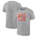Men's Fanatics Branded Heather Gray Calgary Flames 2023 NHL Heritage Classic Wordmark T-Shirt