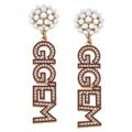 Women's CANVAS Style Texas A&M Aggies Pearl Cluster Dotted Enamel Drop Earrings
