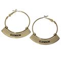 Clemson Tigers Weller Gold Hoop Earrings