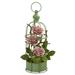 Nearly Natural 15-inch Triple Rose Artificial Arrangement in Decorative Cage