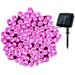 Solar String Lights 72ft 200 LED 8 Modes Solar Powered Waterproof Starry Fairy Outdoor String Lights holiday Decoration Lights for Patio Gardens Homes Landscape Wedding Party (Pink)