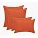 Set Of 4 Indoor / Outdoor & Rectangle Throw Pillows Sangria (12 X 20 & 20 X 20 )