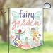Let s Fairies - Outdoor Home Decorations - Double-Sided Fairy Garden Birthday Party Garden Flag - 12 X 15.25 Inches