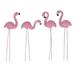 Flamingo Garden Statue with Legs Mini Lawn Resin Flamingo Statue 4 Pcs Pink Flamingo Garden Statue Fine Flamingo Statue for Yard Lawn Patio Decorations