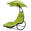 Hammock Chair Stand Outdoor Patio Furniture Outdoor Swings Patio Lounge Chair Outdoor Hanging Chair Outdoor Lounger Free Standing Hammock Yard Chair (Rocker 2.0 Green)