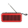 PRINxy Bluetooth Speaker With Radio Mini Subwoofer Solar Charging Wireless And Portable Bluetooth Speaker With Light/suitable For Home Outdoor And Travel Red