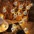 Christmas Savings! Dvkptbk 16.4Ft 50 LED Christmas String Lights LED Moroccan Hollow Metal Ball LED String Lights Battery Powered for Wedding Holiday Home Party Decoration