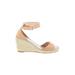 Vince Camuto Wedges: Tan Solid Shoes - Women's Size 9 - Open Toe