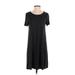 Madewell Casual Dress - Shift Scoop Neck Short sleeves: Black Print Dresses - Women's Size Small