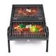 Outsunny Charcoal Grill Portable Folding Charcoal BBQ Grill Outdoor Tabletop Barbecue Grill