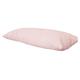 British Made Bolster Ethically Sourced Duck Feather Filled Pillow for UK Mattresses with 100% Cotton Casing for Luxury Lumbar Support Free Pink Pillowcase –Single Bed