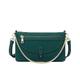 FADEON Small Crossbody Bags for Women Trendy, Vegan Leather Clutch Wristlet Purses Designer Shoulder Handbag, Suede Green