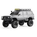 WOWRC FMS RC Crawler Toyota Cruiser LC80 FCX18-1/18 Offroad Trucks 4X4 RC Rock Crawler with 2.4Ghz Transmission, Portal Axles, LED Lights, 7.4V 900mAh Battery, USB Charger for Adults, Grey