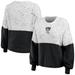 Women's WEAR by Erin Andrews White/Black Brooklyn Nets Color-Block Pullover Sweater