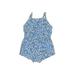 Old Navy Romper: Blue Print Skirts & Rompers - Size 0-3 Month