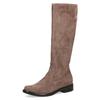 Schlupfstiefel CAPRICE, Damen, Gr. 36, XS-Schaft, grau (taupe), Textil, unifarben, klassisch, Schuhe, Blockabsatz, Langschaftstiefel in klassischer Linie, XS Schaft