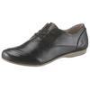 Slipper JOSEF SEIBEL "Fiona 01", Damen, Gr. 45, schwarz, Leder, klassisch, Schuhe, Komfortschuh, Schlupfschuh mit elastischer Zierschnürung