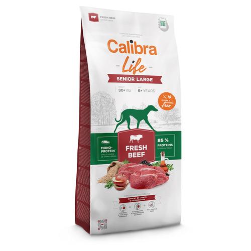12kg Calibra Life Senior Large Breed mit frischem Rind Hundefutter trocken