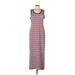 Tommy Hilfiger Casual Dress - Maxi: Red Stripes Dresses - Women's Size Large