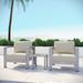 Shore Aluminum Outdoor Sectional Sofa Set of 3 by Modway Metal in Blue | 25 H x 79.5 W x 32 D in | Wayfair EEI-2599-SLV-NAV