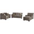 Signature Design by Ashley Tibbee 3 - Piece Living Room Set Polyester in Brown | 37 H x 79 W x 37 D in | Wayfair Living Room Sets PKG001907