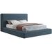 Meridian Furniture USA Platform Bed Upholstered/Polyester in Blue | 45 H x 77 W x 97 D in | Wayfair DevinNavy-Q