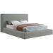 Meridian Furniture USA Platform Bed Upholstered/Polyester in Gray | 45 H x 77 W x 97 D in | Wayfair DevinGrey-K