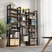 Mercer41 Pelagi Etagere Bookcase in Black | 71.2 H x 62.2 W x 9.4 D in | Wayfair 162198C772874065B1F924383148F247