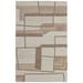 Brown/White 96 x 60 x 0.59 in Area Rug - George Oliver Rectangle Jennae Abstract Hand Tufted Wool Area Rug in Ivory/Brown/Tan Wool | Wayfair