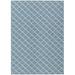 Blue 90 x 60 x 0.19 in Area Rug - Bungalow Rose Loreen Indoor/Outdoor Area Rug w/ Non-Slip Backing Polyester | 90 H x 60 W x 0.19 D in | Wayfair